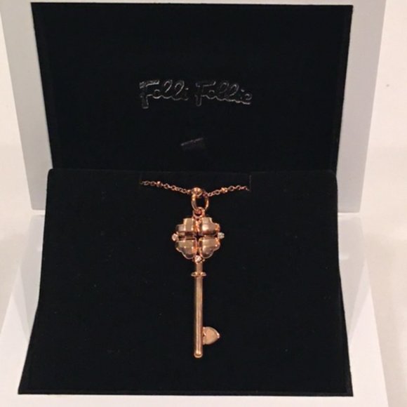 FOLLI FOLLIE Rose Gold-Plated Key Pendant Necklace - Picture 7 of 13